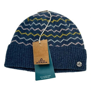 Prana Youth Youth Boy OS Winter‎ Beanie  Hat Wool Blue Green Shades New